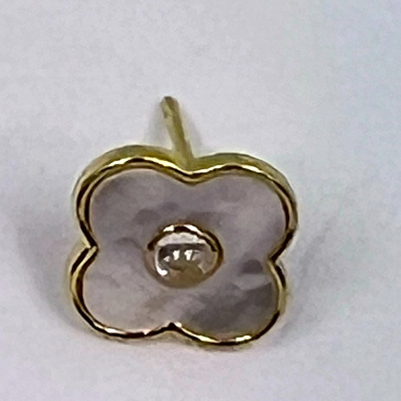 CHARLOTTE & LEXI, WOMENS STERLING SILVER, CLOVER EARRINGS WITH CUBIC ZIRCONIA - Picture 10 of 16